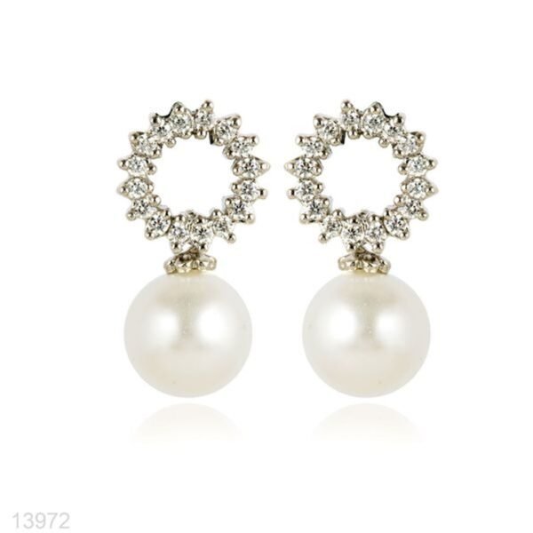 open ring pearl earring